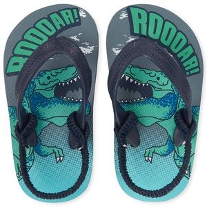 NWOT Old Navy Green Sling Back Toddler Kids Flip Flops Size 8-9